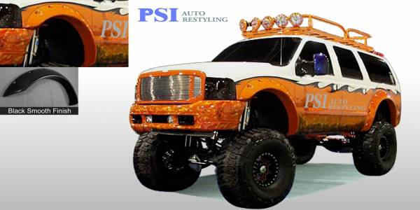 PSI - 1999 Ford F-350 Super Duty Cut Round Style Smooth Fender Flares