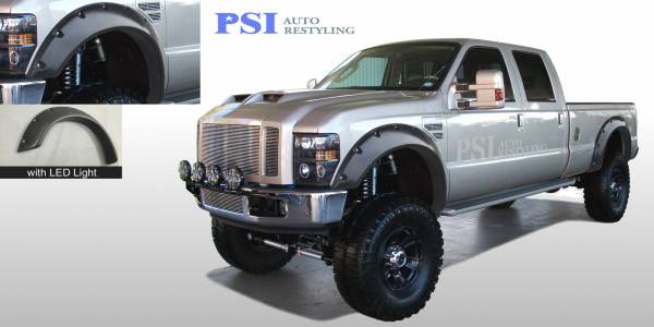PSI - 2009 Ford F-250 Super Duty Cut Round Style Textured Fender Flares