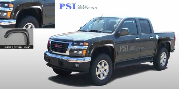 XTREME TRUX Textured Black Fender Flares For 2004-2012 GMC Canyon – Extended Style Set Of 4