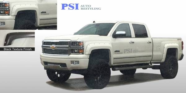 PSI - 2015 Chevrolet Silverado 2500 Pocket Rivet Style Textured Fender Flares
