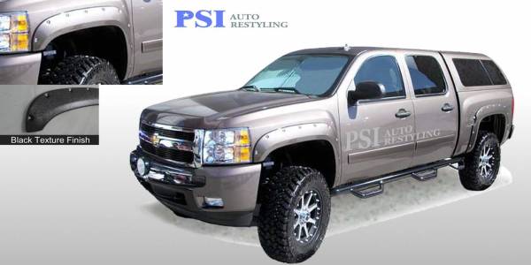 PSI - 2011 Chevrolet Silverado 1500 Pocket Rivet Style Textured Fender Flares