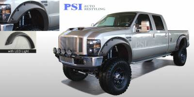 2008 Ford F-250 Super Duty Cut Round Style Textured Fender Flares