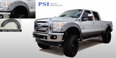 2013 Ford F-350 Super Duty Pocket Rivet Style Textured Fender Flares