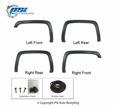PSI - 2015 GMC Sierra 2500 OEM Style Smooth Fender Flares - Image 3