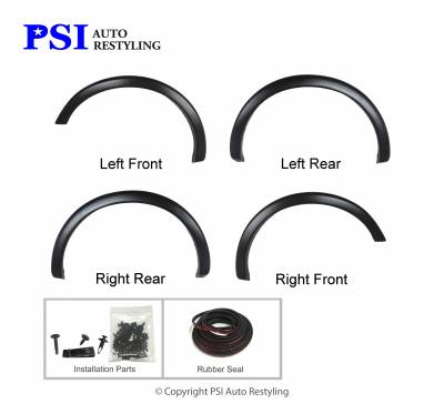 PSI - 2013 Ford F-150 Rugged Style Smooth Fender Flares - Image 2