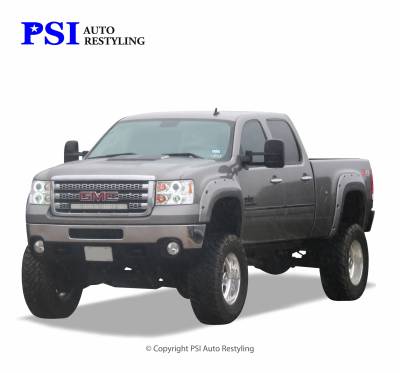 2010 GMC Sierra 2500 Pocket Rivet Style Smooth Fender Flares