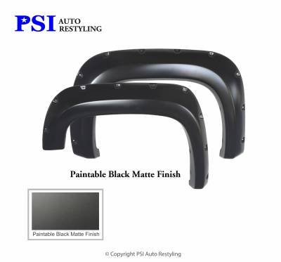 PSI - 2010 GMC Sierra 3500 Pocket Rivet Style Smooth Fender Flares - Image 3
