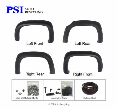 PSI - 2015 Chevrolet Colorado Pocket Rivet Style Textured Fender Flares - Image 2