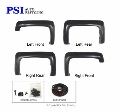 PSI - 2015 Chevrolet Silverado 2500 Extension Style Smooth Fender Flares - Image 2