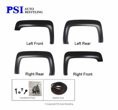 PSI - 2015 GMC Sierra 2500 Extension Style Smooth Fender Flares - Image 2